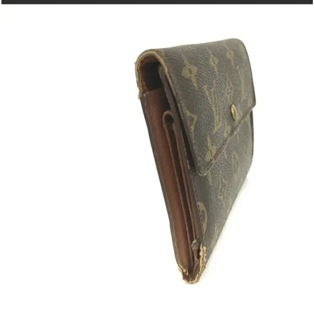 Authentic Louis Vuitton Monogram Porte Trifold Wallet /1G3859. SP1907